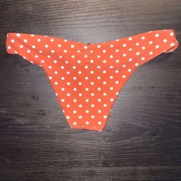 For Love And Lemons Orange Polka Dot Bikini Bottom - Picture 2 of 5